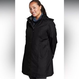 2XL EUC 18 Eddie Bauer Women's Girl on the Go Waterproof Trench Coat